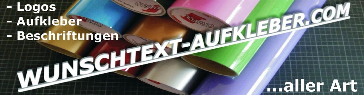 50cm Wunschtext Aufkleber selbst gestalten, diverse Schriftarten und 18  Farben #001